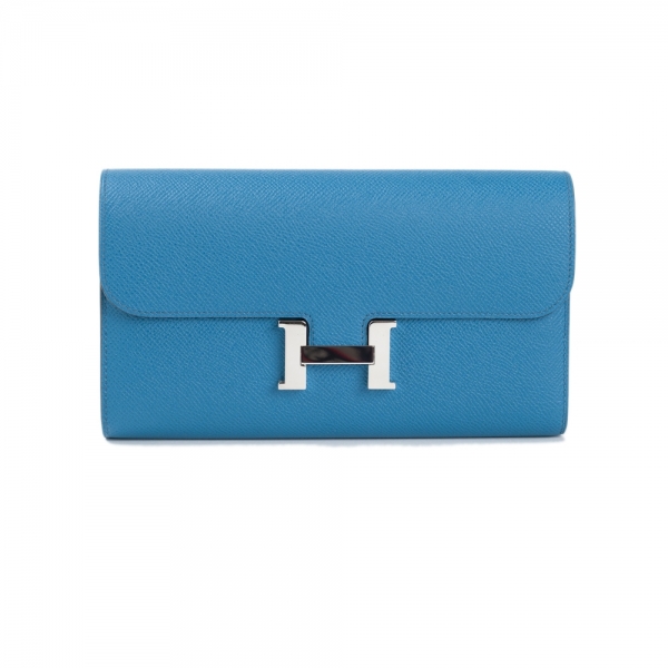 Jemznjewels Hermes Wallets Hermes Blue Izmir Epsom Leather